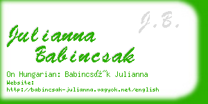 julianna babincsak business card